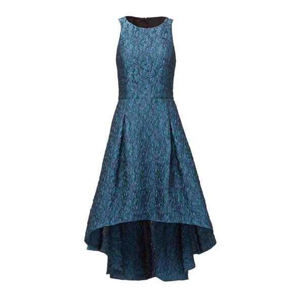 Sachin & Babi Dress Womens 2 Crystal Moon Blue Green High Low Cutout Back - Picture 2 of 15